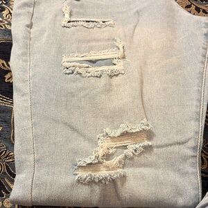 Wax Jean Light Blue Ripped Skinny Jeans